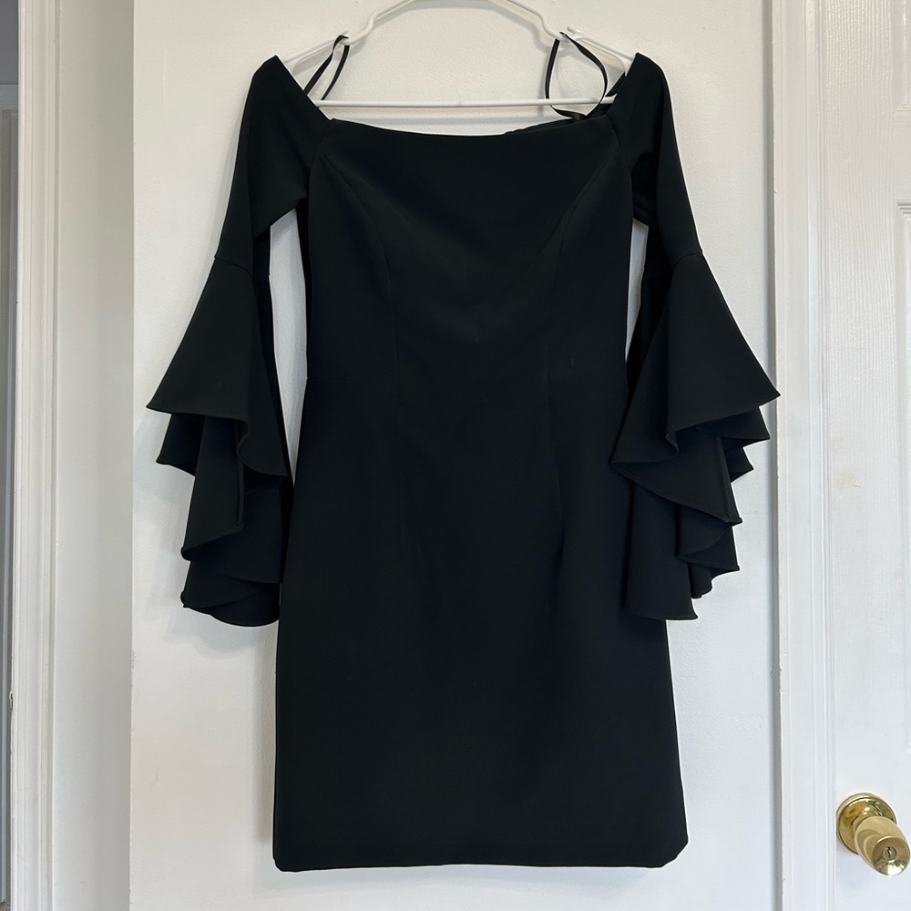 Mini black bodycon dress